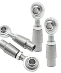 3/8 x 3/8-24 Heim Joint Panhard Bar Kit, metal rod end kit with tube adapters and jam nuts, 4 piece set for linkage systems
