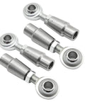 3/8 x 3/8-24 Heim Joint Panhard Bar Kit, rod end kit with tube adapters and jam nuts, set on white background