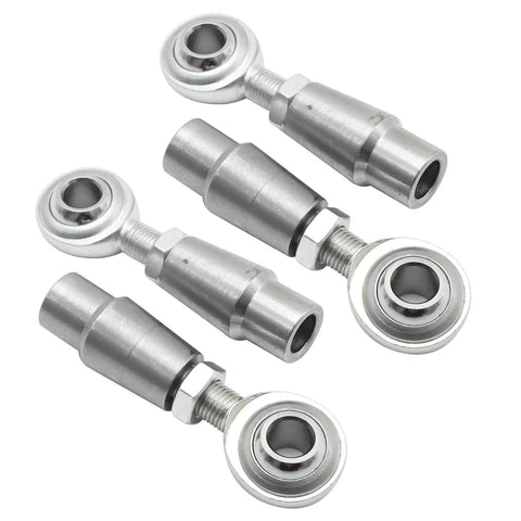 3/8 x 3/8-24 Heim Joint Panhard Bar Kit, rod end kit with tube adapters and jam nuts, set on white background