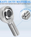3/4 inch Heim Joint Rod End Bearing with jam nut, right hand 3/4-16 thread chromoly panhard rod end, heavy-duty materials
