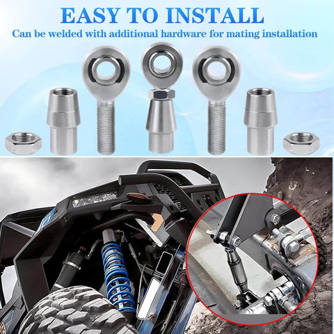 5/8" Heim Joint Rod End Bearing w/Jam Nut, LH and RH 5/8"-18 Thread x 0.625" Bore Chromoly Panhard Rod End Kit installation