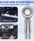 3/8 x 3/8-24 Heim Joint Rod End Kit with RH & LH Threads, Chromoly Joints in suspension setup for hot rods