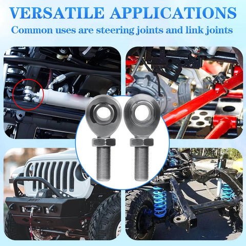 5/8" Heim Joint Rod End Bearing w/Jam Nut,LH and RH 5/8"-18 Thread x 0.625" Bore Chromoly Panhard Rod End Kit applications