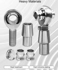 3/4 Heim Joint Rod End Kit with Left and Right Hand Threads, 2 Link 750 Chromoly Panhard Rod End Set components displayed