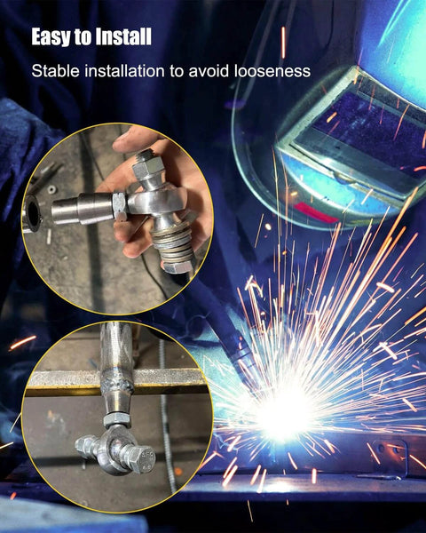 Welding a 7/8 inch Heim joint rod end kit with 7/8-14 left and right hand threads for steering links