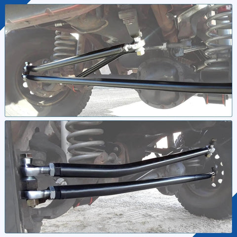 2 Pair 1.25 Heim Joints Rod End Kit with Right and Left Hand Threads installed on vehicle suspension