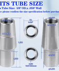 Diagram of 3/8 x 3/8-24 Heim Joint Rod End Kit with RH and LH Threads, illustrating bung and spacer dimensions for .058 wall tube fit.