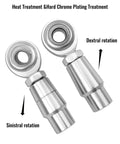 3/8 x 3/8-24 Heim Joints Rod End Kit Economy Set with Right and Left Hand Threads showing dextral and sinistral rotation