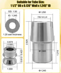 Measurements and details of 7/8 inch Heim joint rod end kit with 7/8-14 left and right hand threads components
