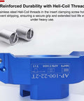 Pro Grade 90 Degree Dual Insert CNC Fly Cutter For BT FMB22 Tool Holder For Metal Face Milling And Aluminum Surface Finishing with stainless steel Heli-Coil threads.