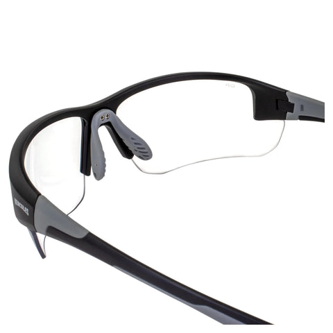 Side view of Hercules 7 Photochromic Safety Sunglasses With Auto Darkening Lenses ANSI Z87.1, showcasing clear lenses and sleek frame design.
