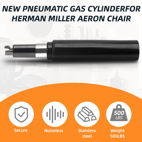 ✝️ Heavy Duty Gas Lift Cylinder for Herman Miller Aeron Chair, 4 Hydraulic Piston with 500 lbs, Part #7 1B65LR displayed horizontally