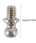 14 Pcs Hex Ball Head Screws TA0011 for 1/32 and 1/35 RC climbing cars, close-up of 5mm metal screw with ball head design for enhanced grip.