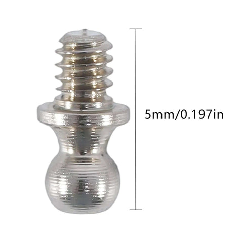 14 Pcs Hex Ball Head Screws TA0011 for 1/32 and 1/35 RC climbing cars, close-up of 5mm metal screw with ball head design for enhanced grip.