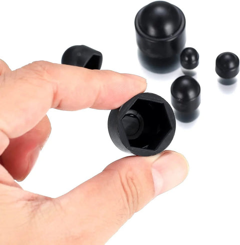 145 Piece Set Plastic Screw Cap Covers For Hex Bolts Dome Style Fits M4 To M12 Easy Install Bolt Protection Caps