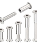 100 Piece M6x30mm Hexagon Nuts And Bolts Assortment Kit with Cap Nuts and Socket Covers for Machine Screws and Furniture Binding