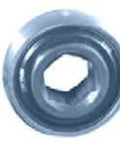Front view of Link Belt Rexnord 11K204N Eleven Sixteenth Inch Hex Bore Ball Bearing NonRelubricatable Unmounted Bearing Standard Duty