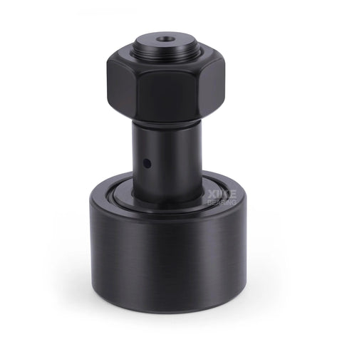 Cam Follower Bearing With Double Seals And Hex Bore By XIKE 1 Piece Chrome Steel, wear and corrosion-resistant, front view