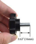 Hex Handle Threaded Knobs With Star Bump Grip for M8 16mm Posts, close-up view showing 38mm screw length and hand-held size