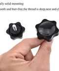 Hex Handle Threaded Knobs With Star Bump Grip For M8 16mm Posts, 38mm Screw Length And 38mm Head Diameter shown in hand