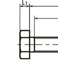 Technical diagram of SPE-M6-40-H NBK Plastic Screw - Hex Head Screws - PEEK 10-Pack Screws - Made in Japan dimensions