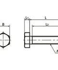 SPA-M10-35-H-NBK Plastic Screw - Hex Head Screws - RENY Japan Made technical drawing showing dimensions and specifications.