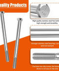 018-0004-00 Hex Head Screw Bolt, for Bad Boy 1/2-13 x 7 Wheel Bolt, anti-rust wheel fastening bolt in 2 pack