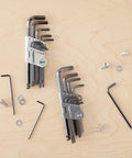 Long Arm Ball End Hex Key Set 26 Piece Metric And Standard Sizes Chrome Vanadium Steel Black Oxide Finish