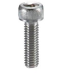 SNSS-M2.5-5 NBK Hex Socket Head Cap Screw for Precision Instruments, side view, showing threading and socket head, Made in Japan.