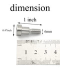 Heavy Duty Hex Socket Shoulder Bolt next to ruler with dimensions; 4 Pack For Injection Molding And Machinery Use Pro Bamboo Kitchen 304