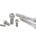 ✝️ SNSX-M6-16-109 NBK Hex Socket Head Cap Vacuum Vented Screws - High Intensity S.S. - Made in Japan, shown in various angles.