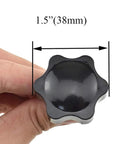 Hex Handle Threaded Knobs With Star Bump Grip For M8 16mm Posts, 38mm head diameter in hand for size reference.