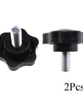 Hex Handle Threaded Knobs With Star Bump Grip For M8 16mm Posts, 38mm Screw Length And 38mm Head Diameter, 2-Piece Set