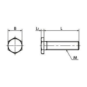 Technical drawing of Made of Japan SNHS-M4-30-LH NBK Hexagon Head Screws, Low Head, 10pcs designed for smooth motion and alignment.