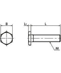 Technical diagram of ✝️ Made of Japan SNHS-M4-20-LH NBK Hexagon Head Screws /Low Head 10pcs designed for smooth motion, showing dimensions.