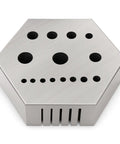 Heavy Duty Hexagonal Steel Riveting Block For Precision Riveting And Staking Bench Wizard Quality 2 Inch Across Corners With 15 Holes