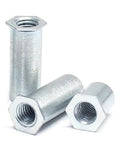 Hexagonal Through Hole Rivet Columns Pack 10 To 50 Pieces M2 To M6 304 Stainless Steel Rivet Nuts for machinery and DIY projects.