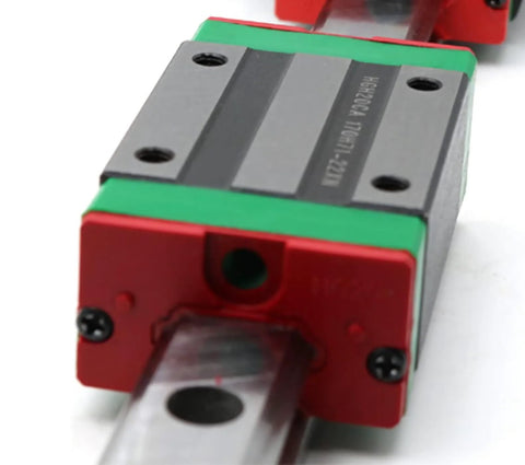 HGH20CA Bearing Block Slider For HGR20 Linear Rails By ThgivingStore close-up view on rail