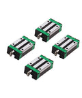 Four bearing blocks part of Budget Friendly HGR20 Linear Guide Rail Set With 2 Rails And 4 Bearing Blocks For DIY CNC Routers