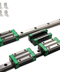 Budget Friendly HGR20 Linear Guide Rail Set With 2 Rails And 4 Bearing Blocks for DIY CNC Lathes and Mills, steel construction