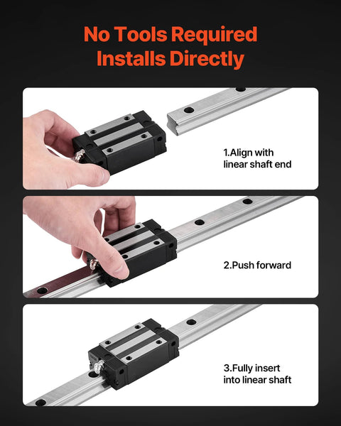 High Precision HGR20 Linear Rail Kit installation steps for DIY CNC routers and 3D printers with 2000mm rails and bearing blocks