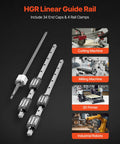 HGR20 Linear Rail Kit with two 600 mm rails, ball screw, and four slide blocks for CNC routers, lathes, milling machines, and 3D printers.