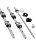 HGR20 Linear Rail Kit With Two 600 Mm Rails Ball Screw Four Slide Blocks BF12 BK12 End Supports Coupling And Nut Housing components