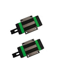 HGW25CA Linear Bearing Slider Block Kit with HV25 Self Lubricating Dustproof Oil Box Sets for CNC Linear Guides, two slider blocks shown