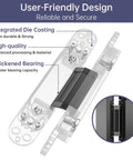 Exploded view of Hidden Door Hinge Kit for Concealed Doors 6 Inch 180 Degree Swing Zinc Alloy Black Pack of 2 by Zeyuansen showing features