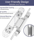 4 Pack 7 Inch Hidden Door Hinges Concealed Zinc Alloy With 180 Degree Swing 3 Way Adjustable Silent Butt Hinge for Secure Design