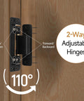 Hidden Door Hinges Two Pack Ultra Thin Concealed Hinges For Secret Doors Pantries And Closets with 2-way adjustability and 110° swing