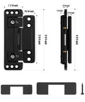 Hidden Door Hinges Two Pack Ultra Thin Concealed Hinges For Secret Doors Pantries And Closets No Tools Needed Heavy Duty