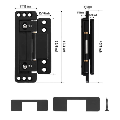 Hidden Door Hinges Two Pack Ultra Thin Concealed Hinges For Secret Doors Pantries And Closets No Tools Needed Heavy Duty