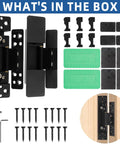 Ultra Thin 5 Inch Hidden Door Hinges for Secret Doors, 304 Stainless Steel, with installation hardware, 2 pack display